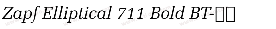 Zapf Elliptical 711 Bold BT字体转换